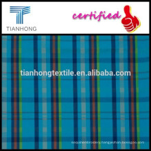 Illustration of blue and yellow plaid fabric textile pattern/tropical style 100% cotton shirting fabric/yarn dyed check fabric